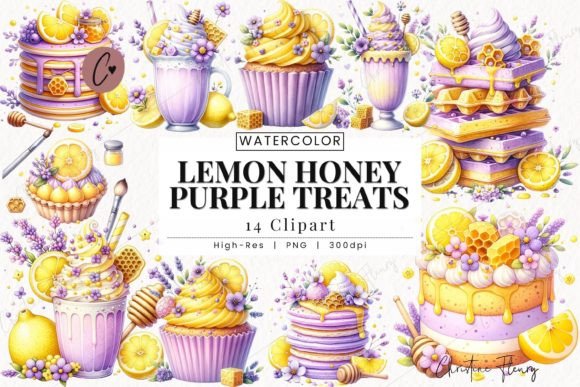 Download Watercolor Lemon Honey Treats Clipart - Watercolor Collection