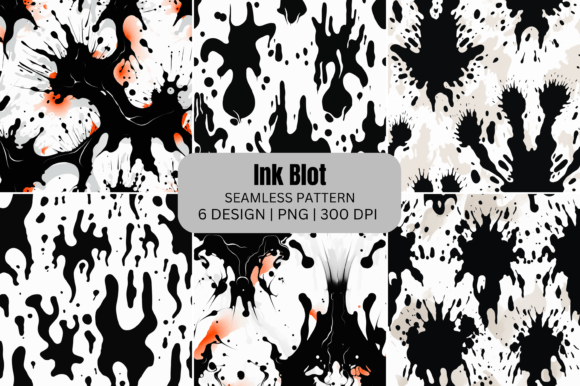 Download Ink Blot Seamless Patterns Background - Pattern Collection