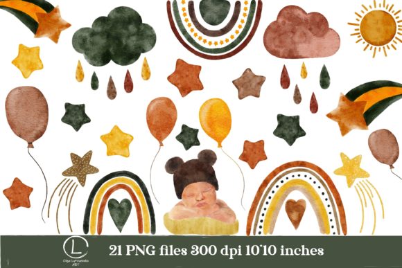 Download Watercolor Boho Baby Clipart - Watercolor Collection