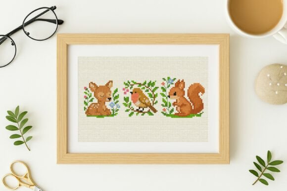 Download Woodland Animals Cross Stitch Pattern - Pattern Collection