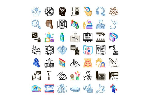 Download Collection of Diverse Abstract Icons Rep - Abstract icons Collection