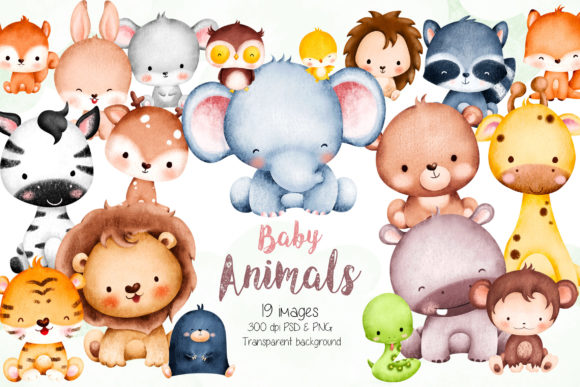 Download Cute Baby Animals Clipart - Premium Bundle