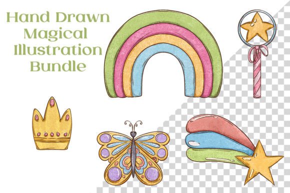 Download Cute 5 Magical Hand Drawn Illustrations - Hand drawn illustrations Collection
