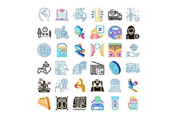 Download Diverse Collection of Abstract Icons Rep - Abstract icons Collection