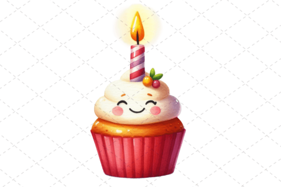 Download Birthday Cupcake Watercolor Clipart - Watercolor Collection