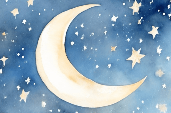 Download Boho Celestial Moon and Stars Watercolor - Watercolor Collection