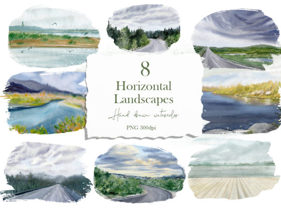 Download Watercolor Digital Landscape - Watercolor Collection