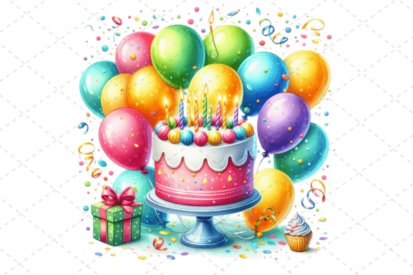 Download Watercolor Birthday Cake Clipart - Watercolor Collection