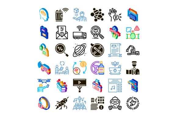 Download Diverse Abstract Icons Illustrating Mode - Abstract icons Collection