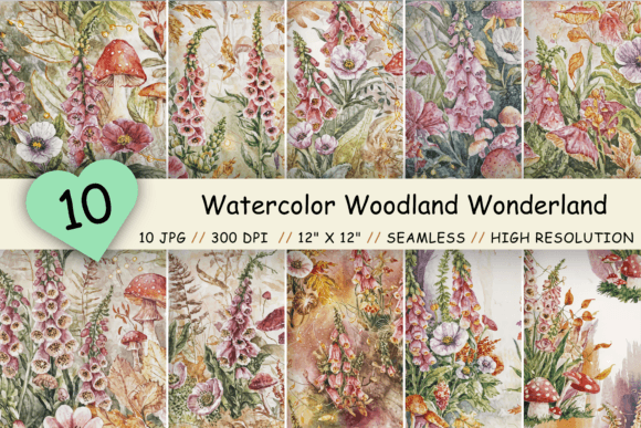 Download Watercolor Woodland Wonderland Pattern - Watercolor Collection