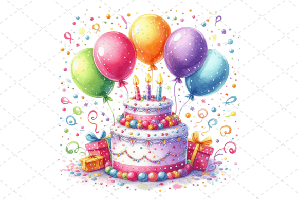 Download Watercolor Birthday Cake Clipart - Watercolor Collection