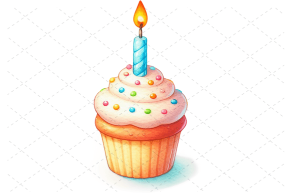 Download Birthday Cupcake Watercolor Clipart - Watercolor Collection