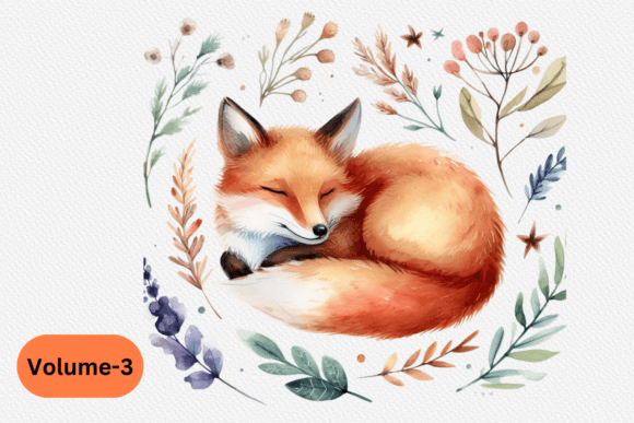 Download Watercolor Fox Clipart PNG Volume –3 - Watercolor Collection