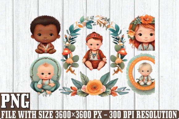 Download Watercolor Boho Baby Clipart - Watercolor Collection