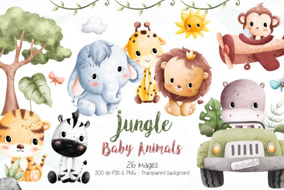 Download Jungle Baby Animals Clipart - Premium Resources