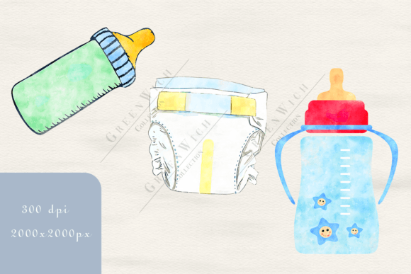 Download Watercolor Boho Baby Clipart - Watercolor Collection