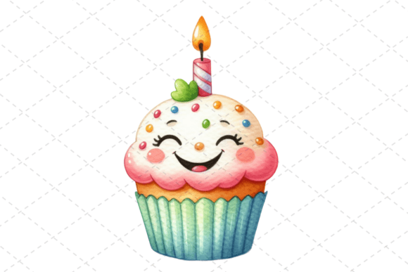 Download Birthday Cupcake Watercolor Clipart - Watercolor Collection