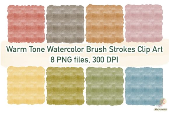 Download Warm Tone Watercolor Brush Strokes Set - Watercolor Collection
