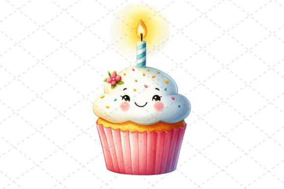 Download Birthday Cupcake Watercolor Clipart - Watercolor Collection