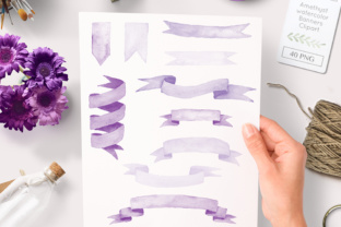 Download Purple Watercolor Banners and Header Clipart Graphics - Watercolor Collection