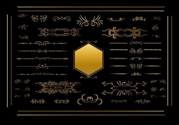 Download Decorative Border in Retro Style - Decor Collection