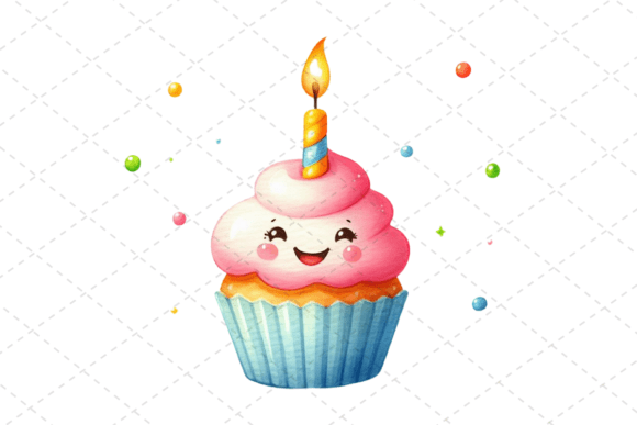 Download Birthday Cupcake Watercolor Clipart - Watercolor Collection