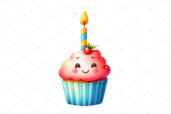 Download Birthday Cupcake Watercolor Clipart - Watercolor Collection