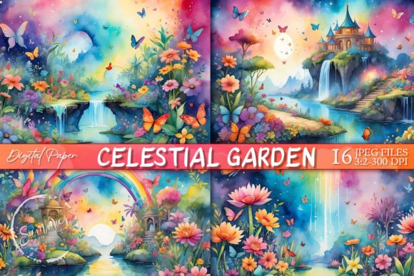 Download Boho Celestial Garden Watercolor Paper - Watercolor Collection