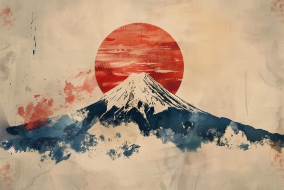 Download Japan Mountain Fuji Watercolor Poster - Watercolor Collection