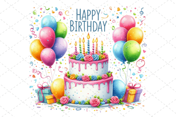 Download Watercolor Birthday Cake Clipart - Watercolor Collection