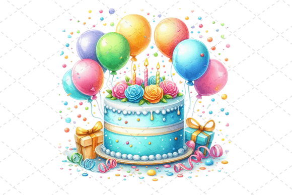 Download Watercolor Birthday Cake Clipart - Watercolor Collection