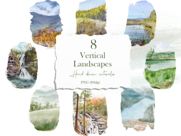 Download Watercolor Digital Landscape - Watercolor Collection