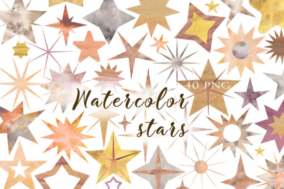 Download Boho Watercolor Stars - Watercolor Collection