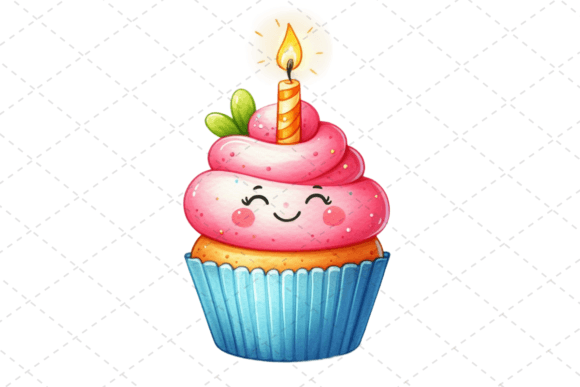 Download Birthday Cupcake Watercolor Clipart - Watercolor Collection